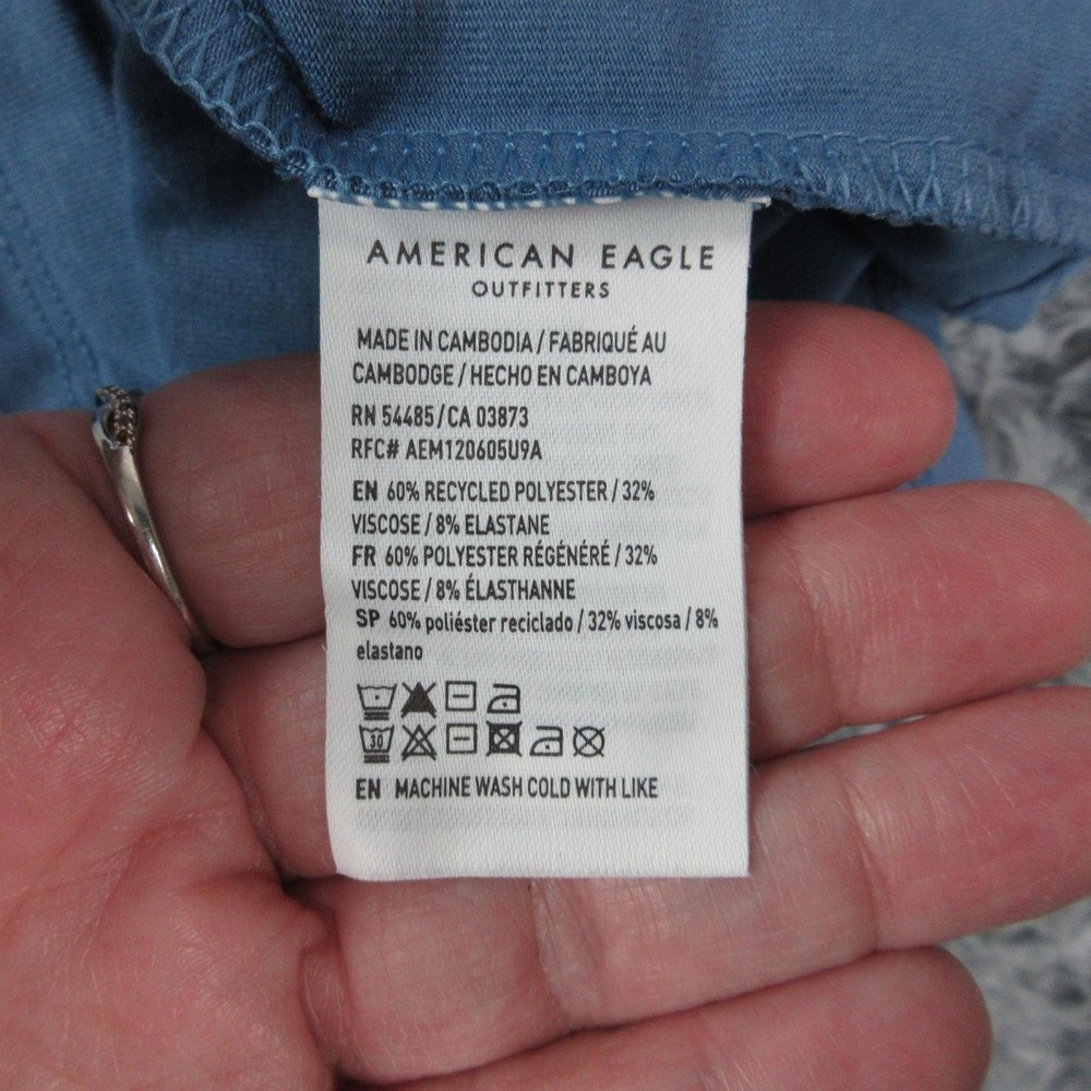 American Eagle Outfitters Tank Top Womens Small Blue Scoop Neck Stretch Cami NWT - Picture 8 of 12